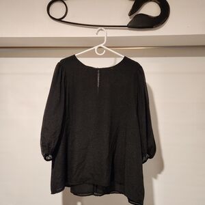 Calvin Klein Black Textured Blouse